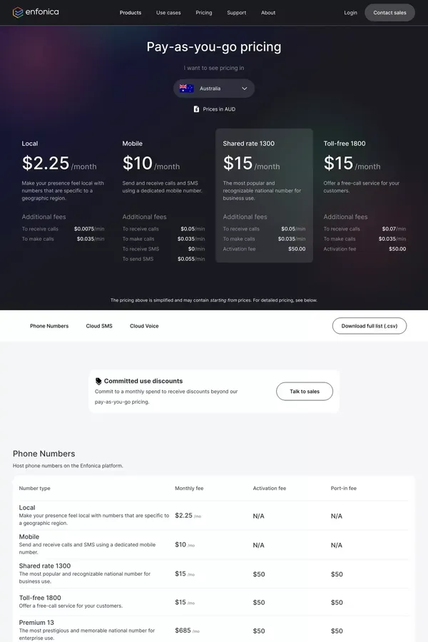Pricing | Enfonica - Pricing design inspiration