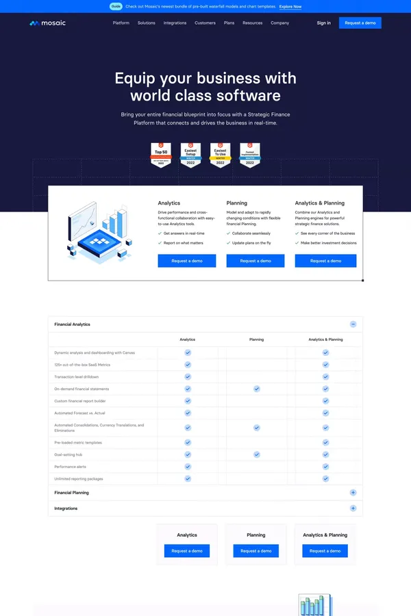 Strategic Finance Software Plans - Pricing design inspiration