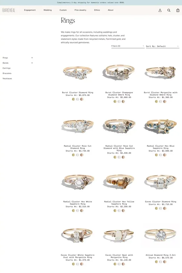 Unique Engagement Rings | Unique Wedding Rings Archives - Bario Neal - Product listing design inspiration