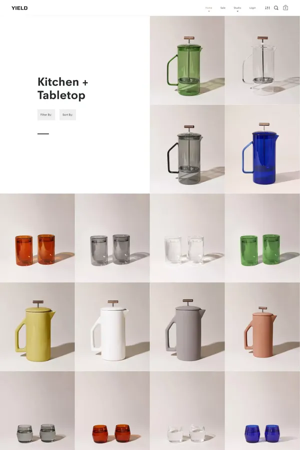 Kitchen + Tabletop – YIELD - Product listing design inspiration