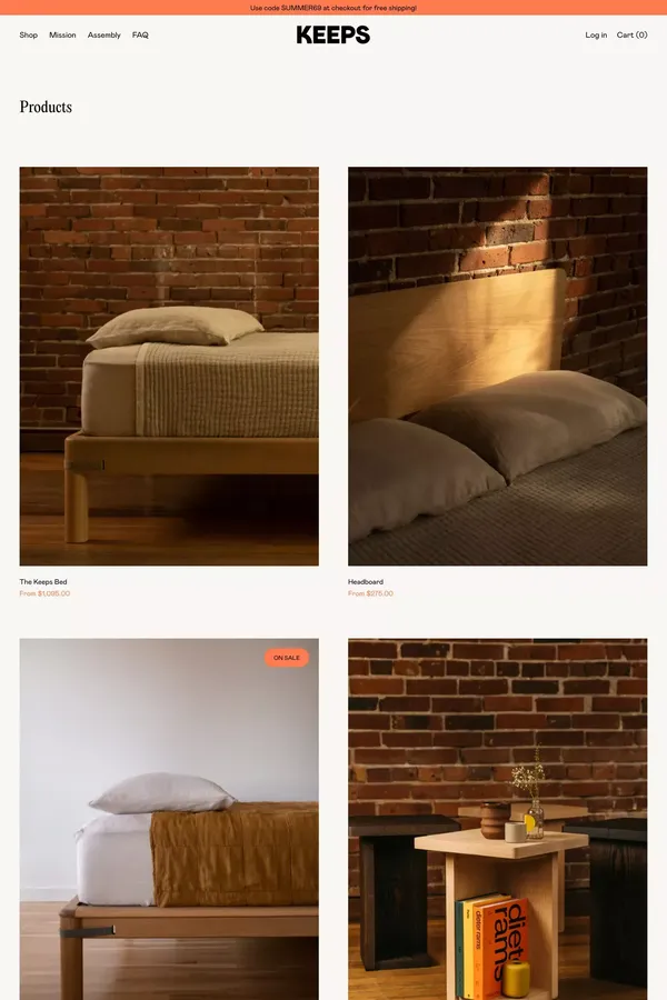 Products                  – Keeps Home - Product listing design inspiration