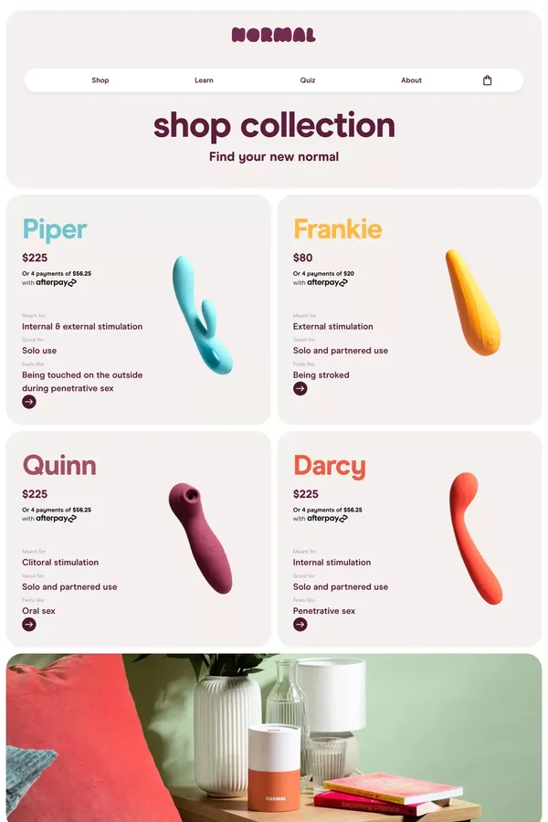 Shop Sex Toys Online | Normal - Product listing design inspiration