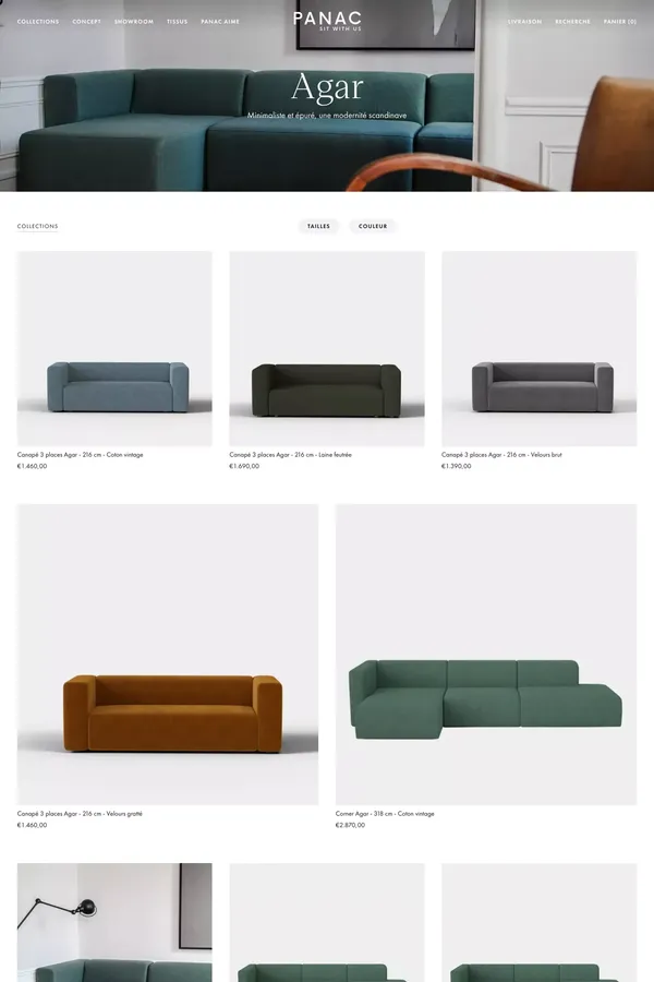 Agar – panac-edition.fr - Product listing design inspiration