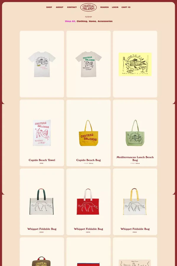 Shop all– Chateau Orlando - Product listing design inspiration