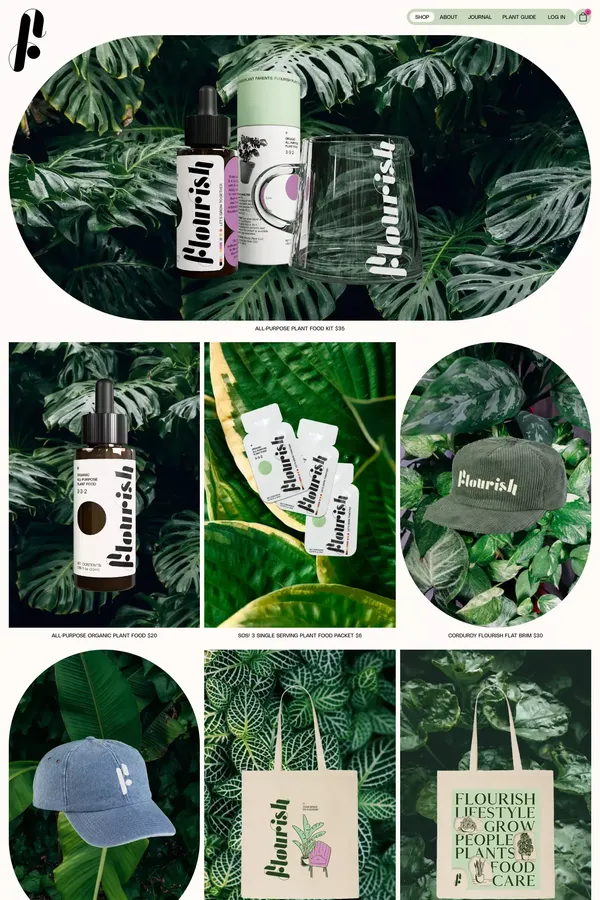 All things Flourish - Product listing design inspiration