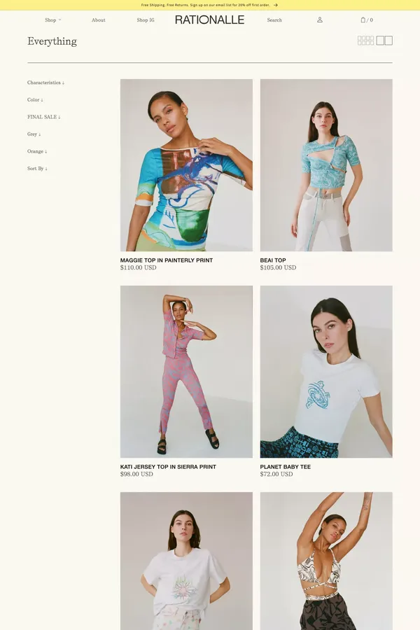 Everything - Product listing design inspiration