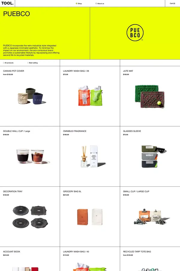 TOOL. - Product listing design inspiration