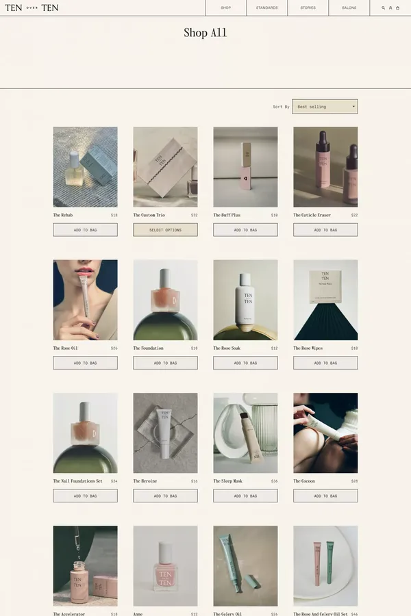 All – Tenoverten - Product listing design inspiration