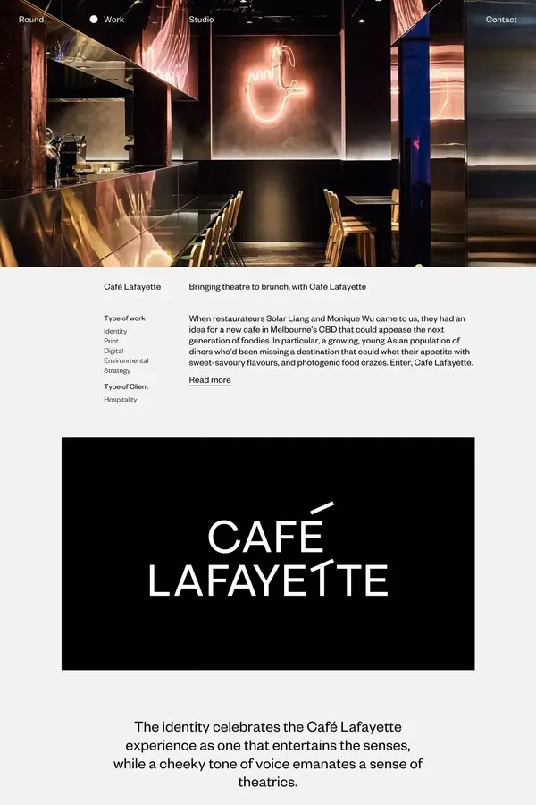 Cafe Lafayette Brand Identity â Studio Round - Case Study design inspiration