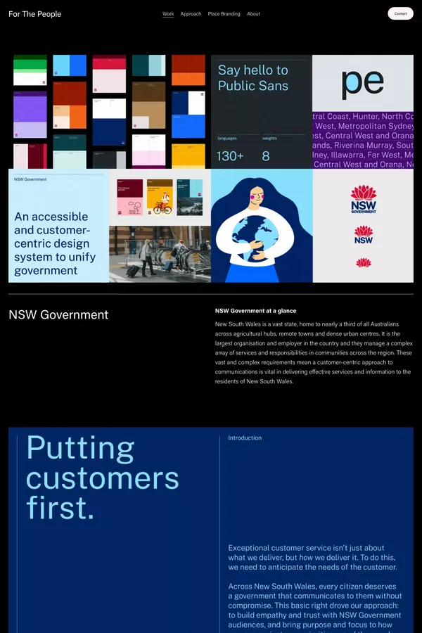 NSW Government — For The People - Case Study design inspiration