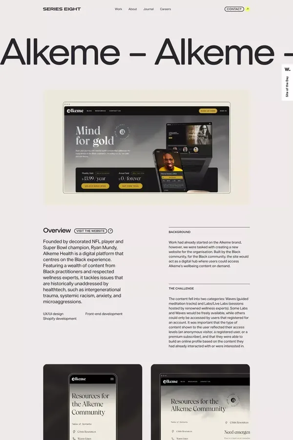 Alkeme - Case Study design inspiration