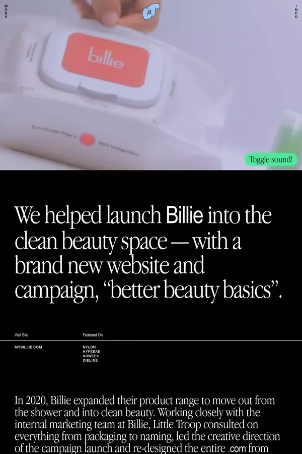 Little Troop â Billie Beauty - Case Study design inspiration