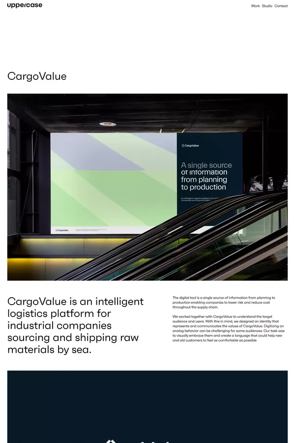 CargoValue - Case Study design inspiration