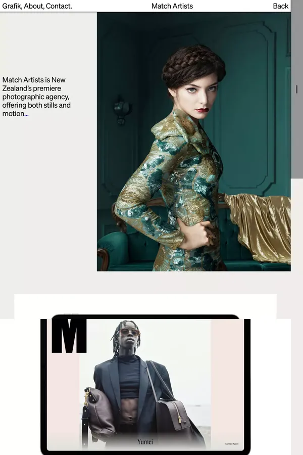 Grafik â Match Artists - Case Study design inspiration