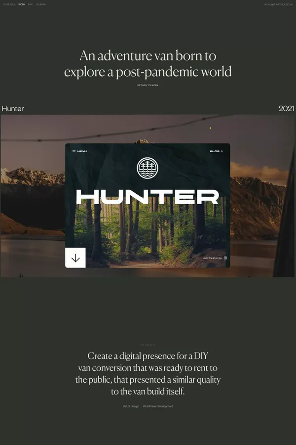 Hunter | Our Work | SomeFolk - Case Study design inspiration
