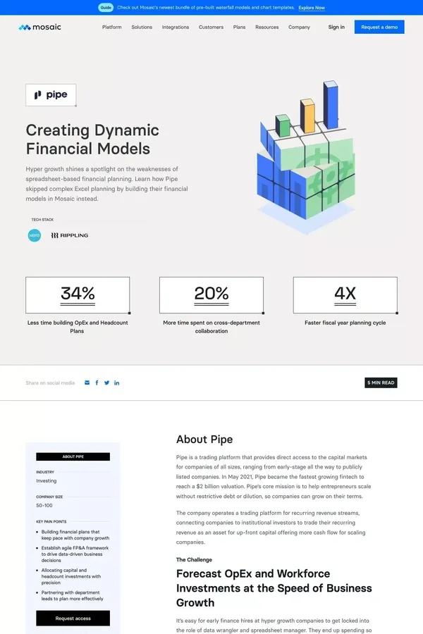 Pipe - Case Study design inspiration