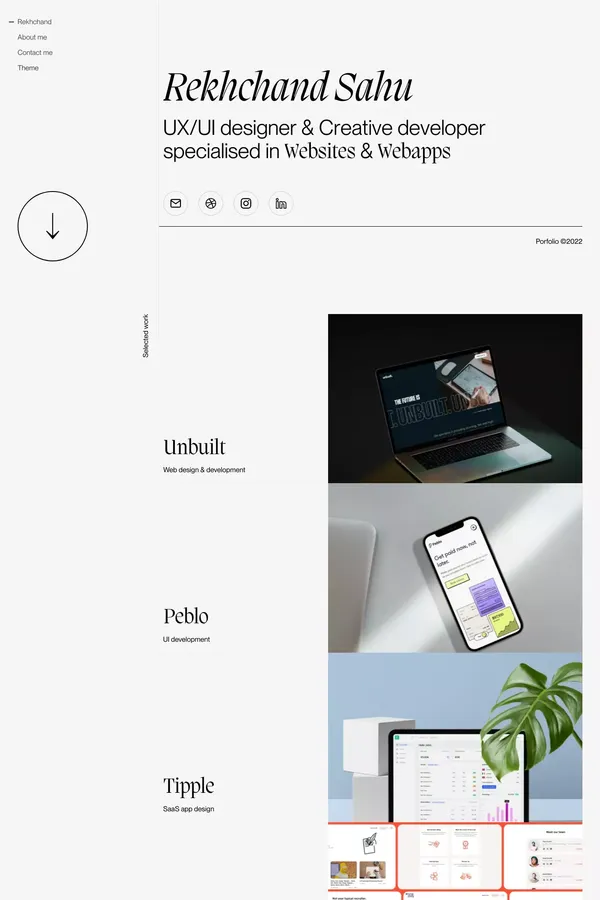 Rekhchand Sahu • UX/UI designer, Creative developer