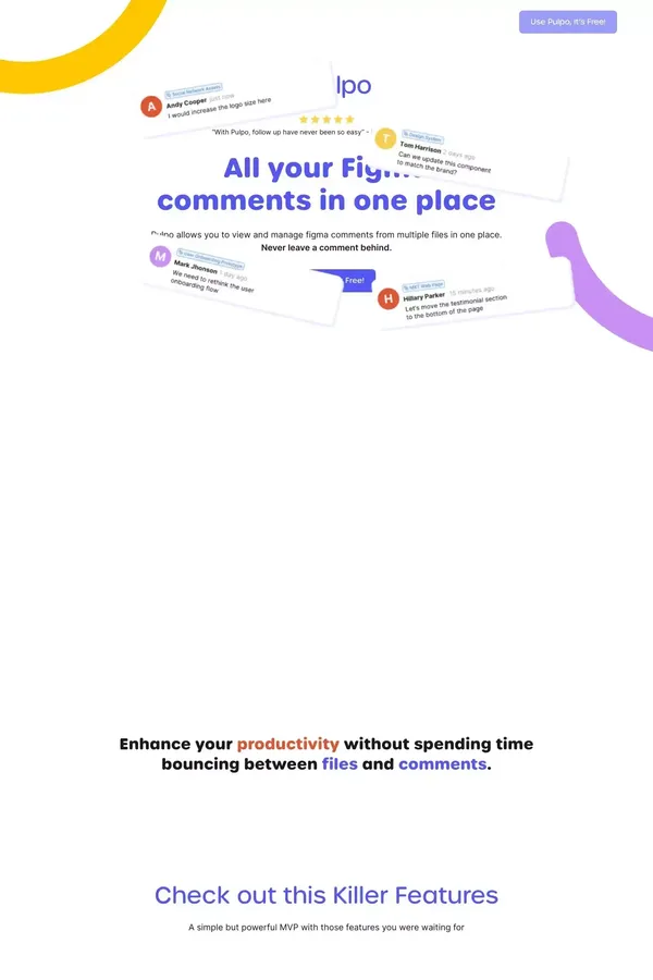 Pulpo, All your Figma comments in one place