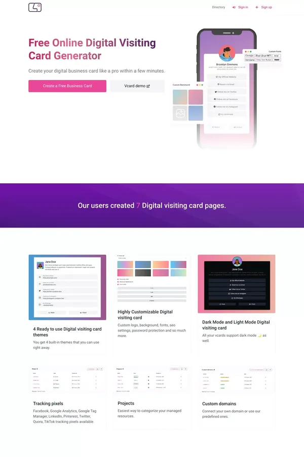Free Virtual SMART Business Card - Digital Visiting Card - 4qr.me