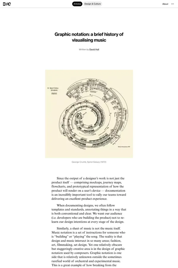 DOC â¢Â Graphic notation: a brief history of visualising music - Blog Post design inspiration