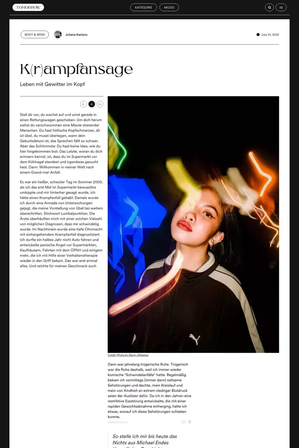 K(r)ampfansage | TOMORROW MAG | das unbequemste Mag im WWW - Blog Post design inspiration