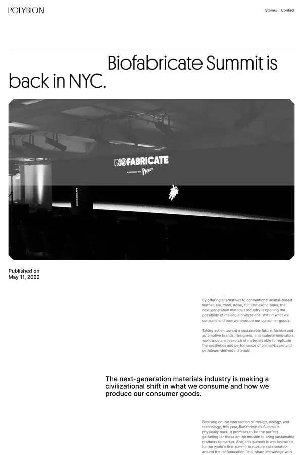 Polybion - Blog Post design inspiration