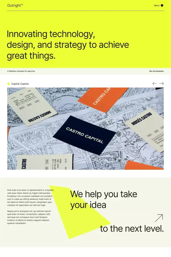 Outright - Webflow HTML website template - Template design inspiration