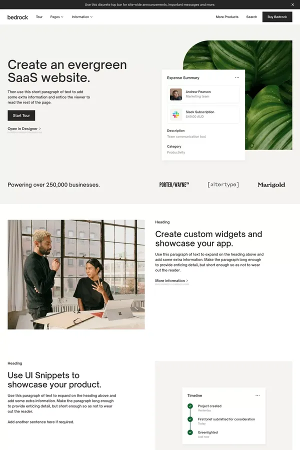 Bedrock - Webflow HTML Website Template