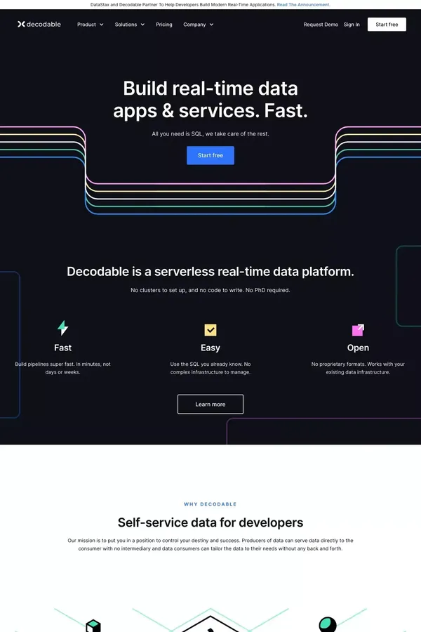 Decodable - Landing design inspiration