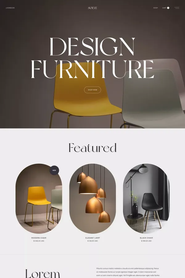 Sølve - Furniture HTML5 Responsive Website Template - Template design inspiration