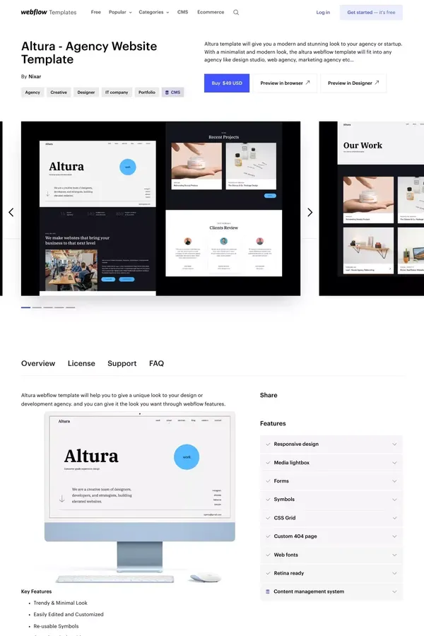 Altura - Agency HTML5 Responsive Website Template - Template design inspiration