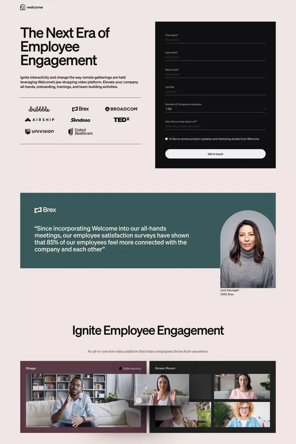 Welcome | Book a Demo - Sign Up design inspiration
