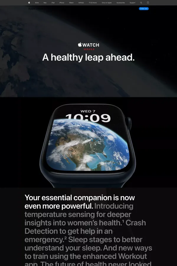 Apple Watch Series 8 - Apple - Landing design inspiration
