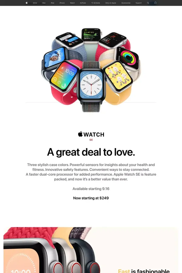 Apple Watch SE - Apple - Landing design inspiration