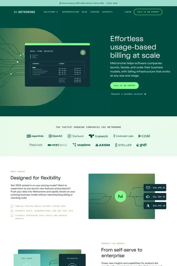 Metronome - Landing design inspiration