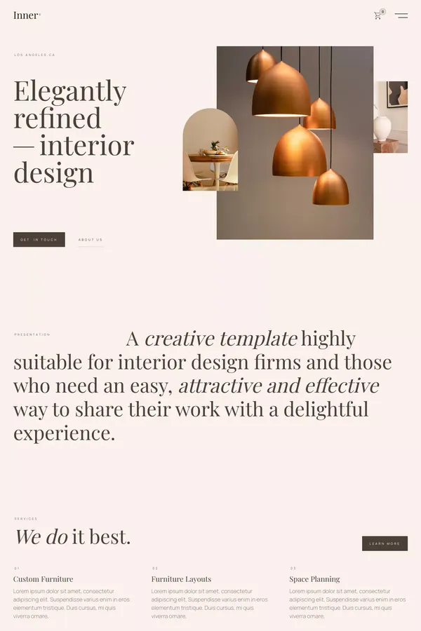 Inner - Webflow Ecommerce Website Template