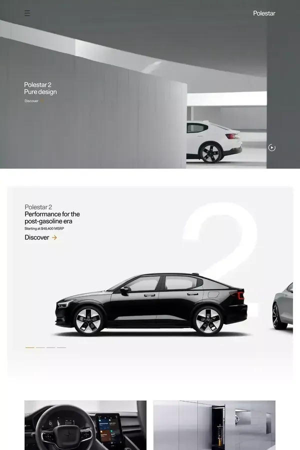 Polestar – Elektroautos | Polestar DE - Landing design inspiration