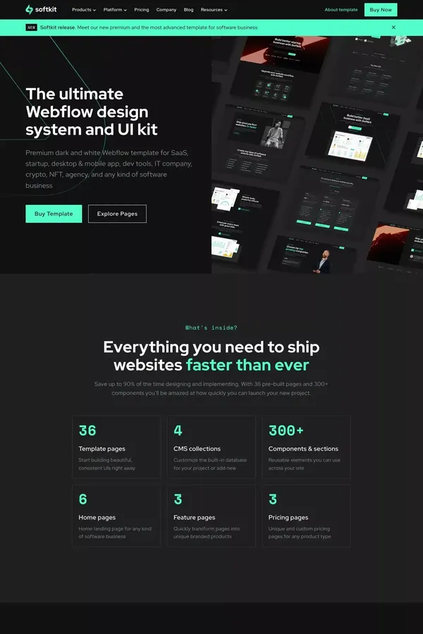 Softkit - Webflow HTML website template - website design inspiration
