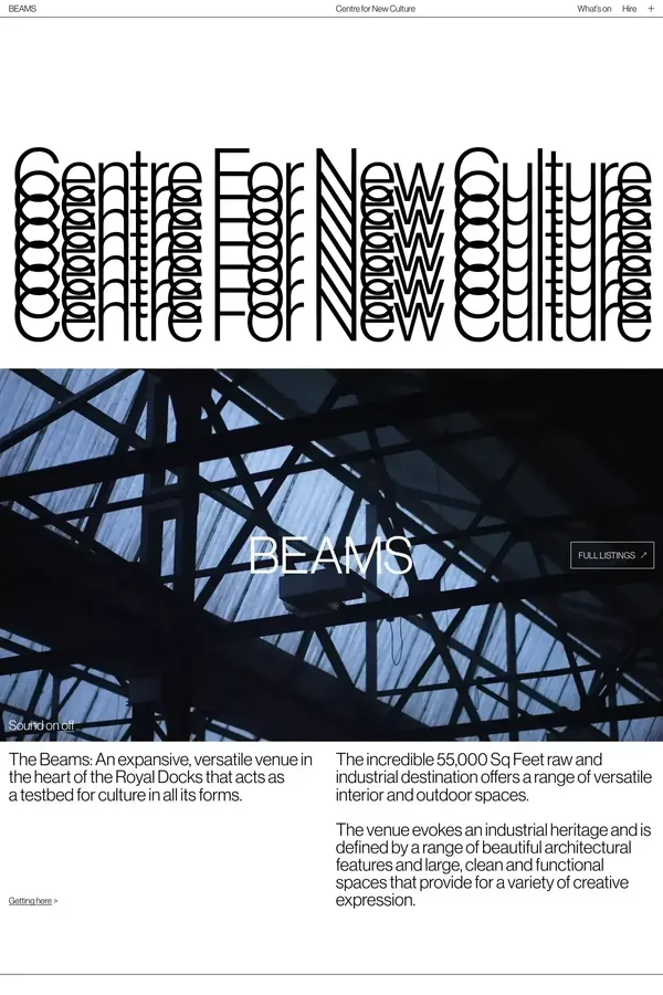 Homepage - The Beams - Other design inspiration