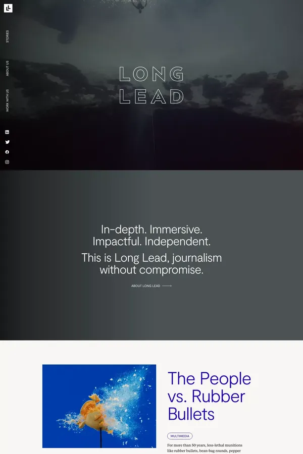 Long Lead - Portfolio design inspiration