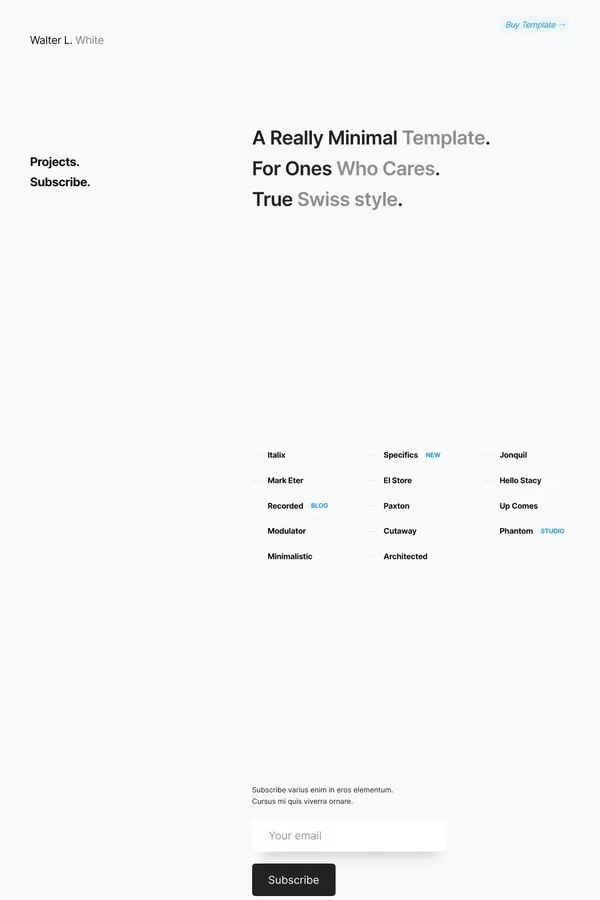 Walter White – Webflow HTML Website Template