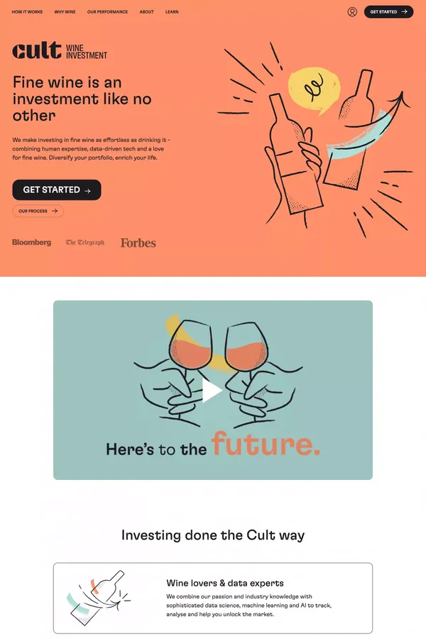 Wine Investment.com | Investing In Fine Wine | Cult Wines - Landing design inspiration
