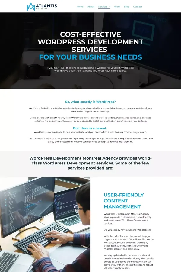 Montreal WordPress Developer - WordPress Development Services Montreal, Québec, Canada - website design inspiration