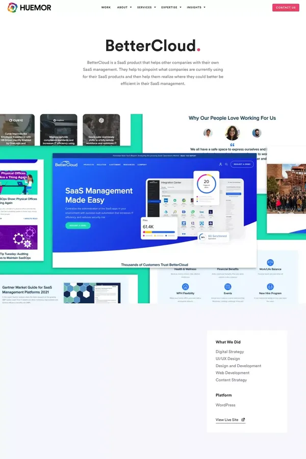 BetterCloud Website Redesign - Huemor