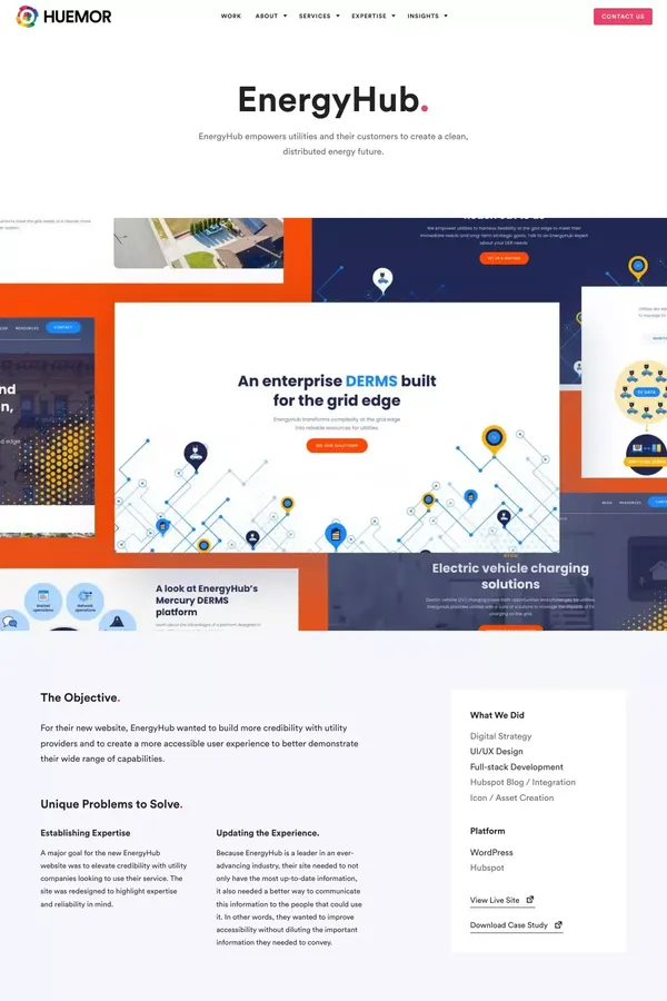Website Redesign Case Study for EnergyHub - Huemor