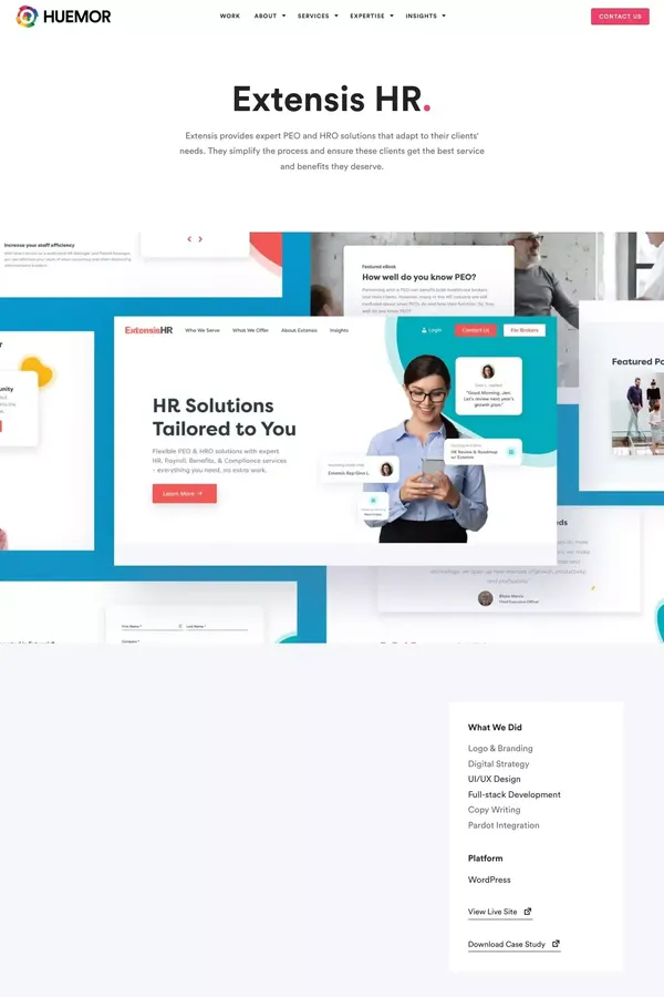 We Helped Extensis HR Update Their Website on Wordpress - Huemor