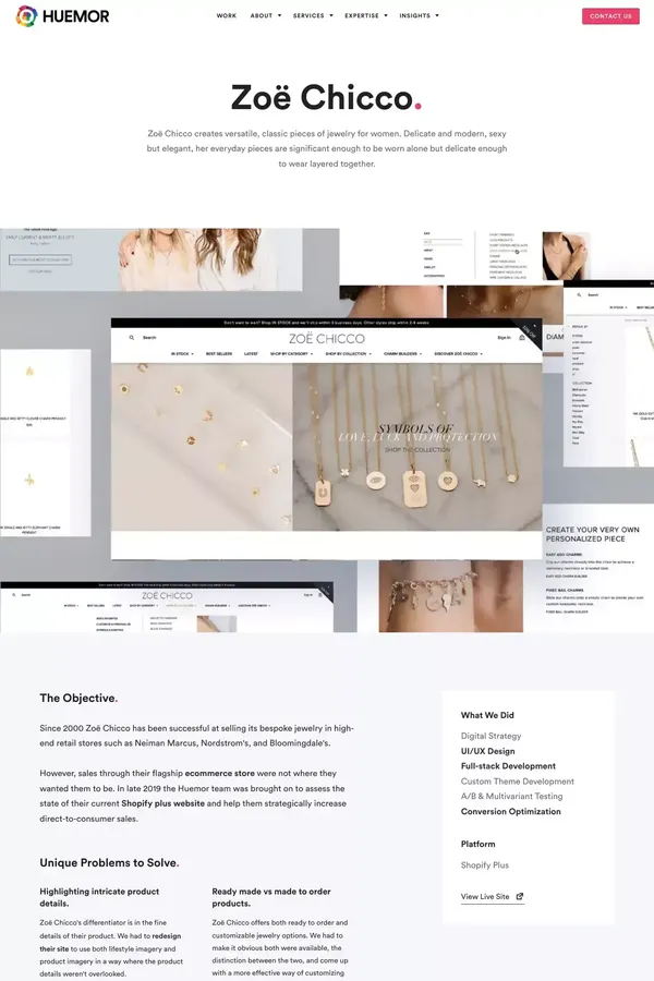 Learn How We Helped Zoe Chicco Increase Their Online Sales - Huemor