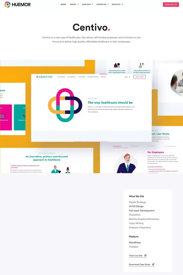 A branded WordPress website for an innovative health care provider.
