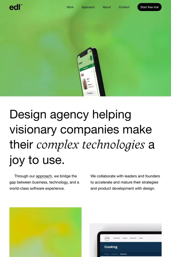 EDL – Helping companies build world-class software - Portfolio design inspiration