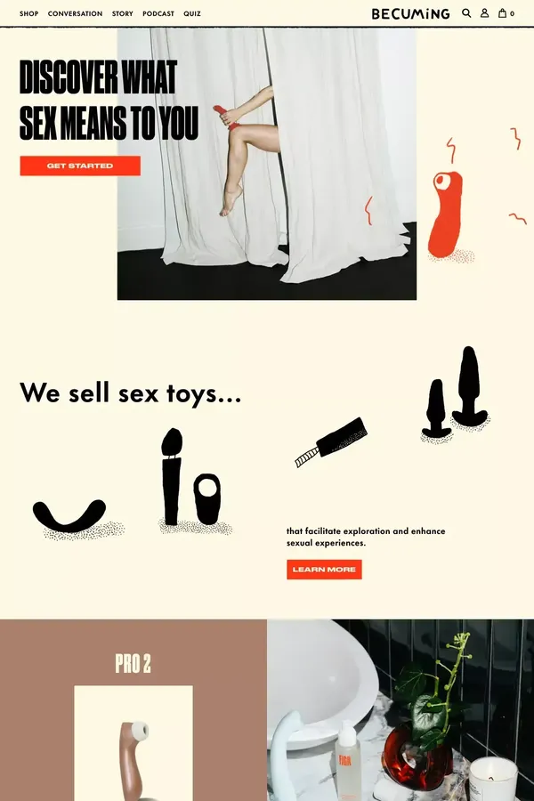 Becuming – BECUMING.ME - Ecommerce design inspiration